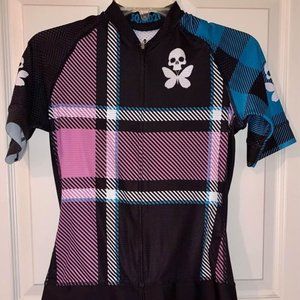 Betty Designs Tartan Race Fit Cycle Jersey and Bib